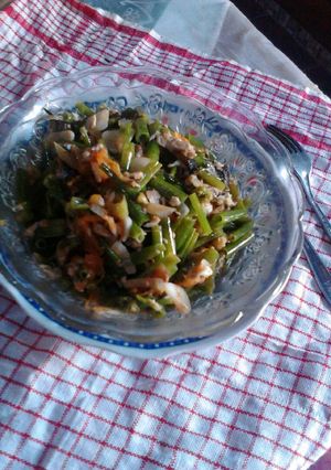 Foto resep Tumis bunga bawang dan pindang