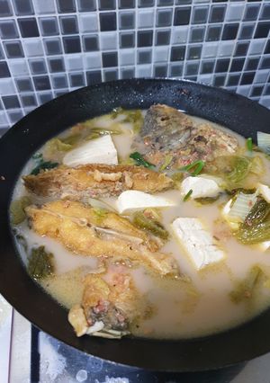 Foto resep Sup ikan gurame kuah susu oriental (pakai cau merah/angcau)