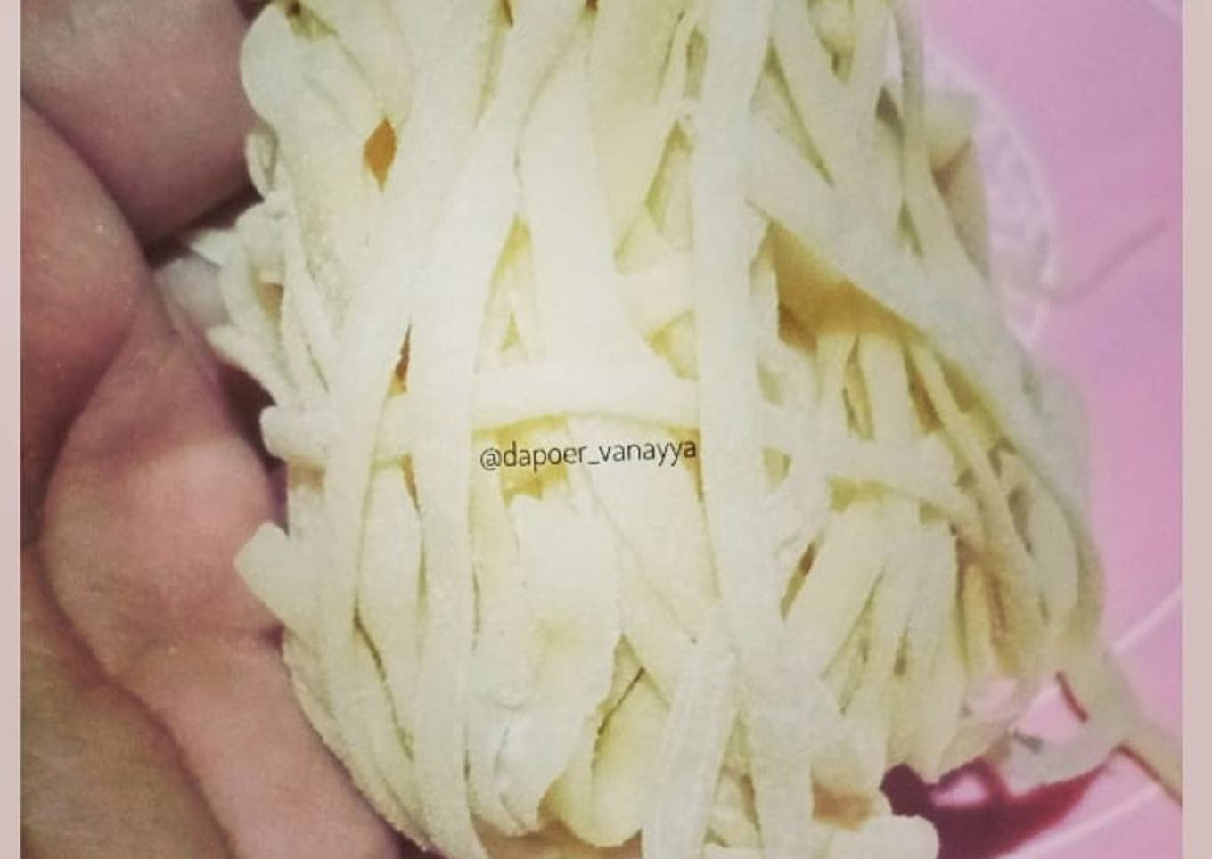 Mie Homemade Tanpa Cetakan (Kenyal dan elastis(