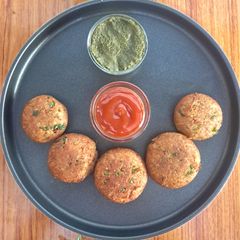 A picture of Leftover Chole tikki.
