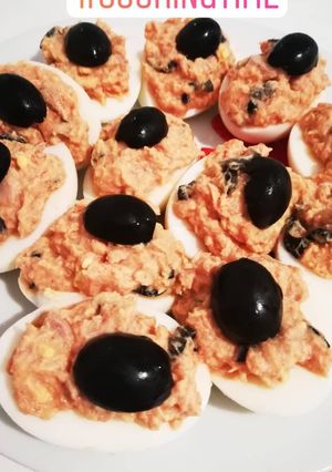 Una foto de Huevos rellenos