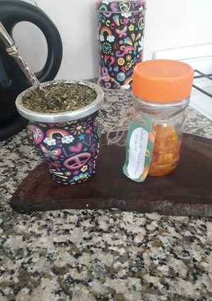 Una foto de Dulce de mandarina en microondas