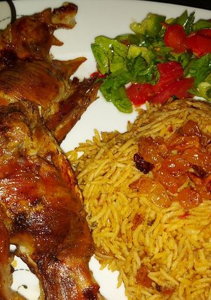 صورة لوصفة بط وارز بسمتي