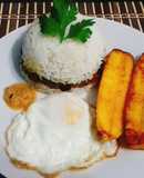 Arroz tapado a la cubana