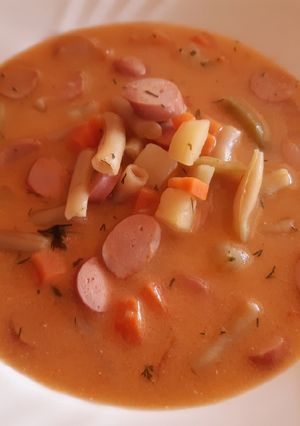 Virslis zöldbableves recept fotója
