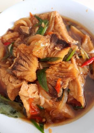 Foto resep Oseng jambal tahu pedas