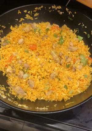 Una foto de Arroz a la jardinera