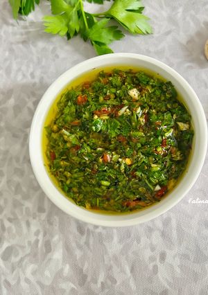 صورة لوصفة صلصة التشميشوري بأسهل طريقة chimichurri sauce
