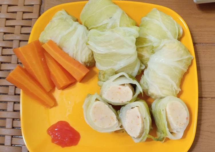 Resep Membuat Sawi Putih Gulung Isi Ayam Gampang Banget