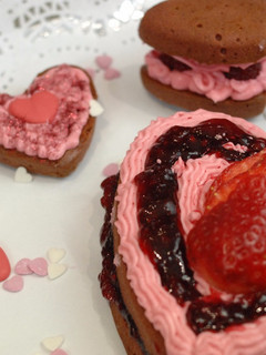 Una foto de Tarta corazón - postre para San Valentín