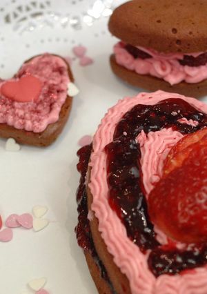 Una foto de Tarta corazón - postre para San Valentín