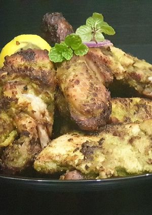 A picture of Chicken Hariyali Tandoori in Tawa & Airfryer.
