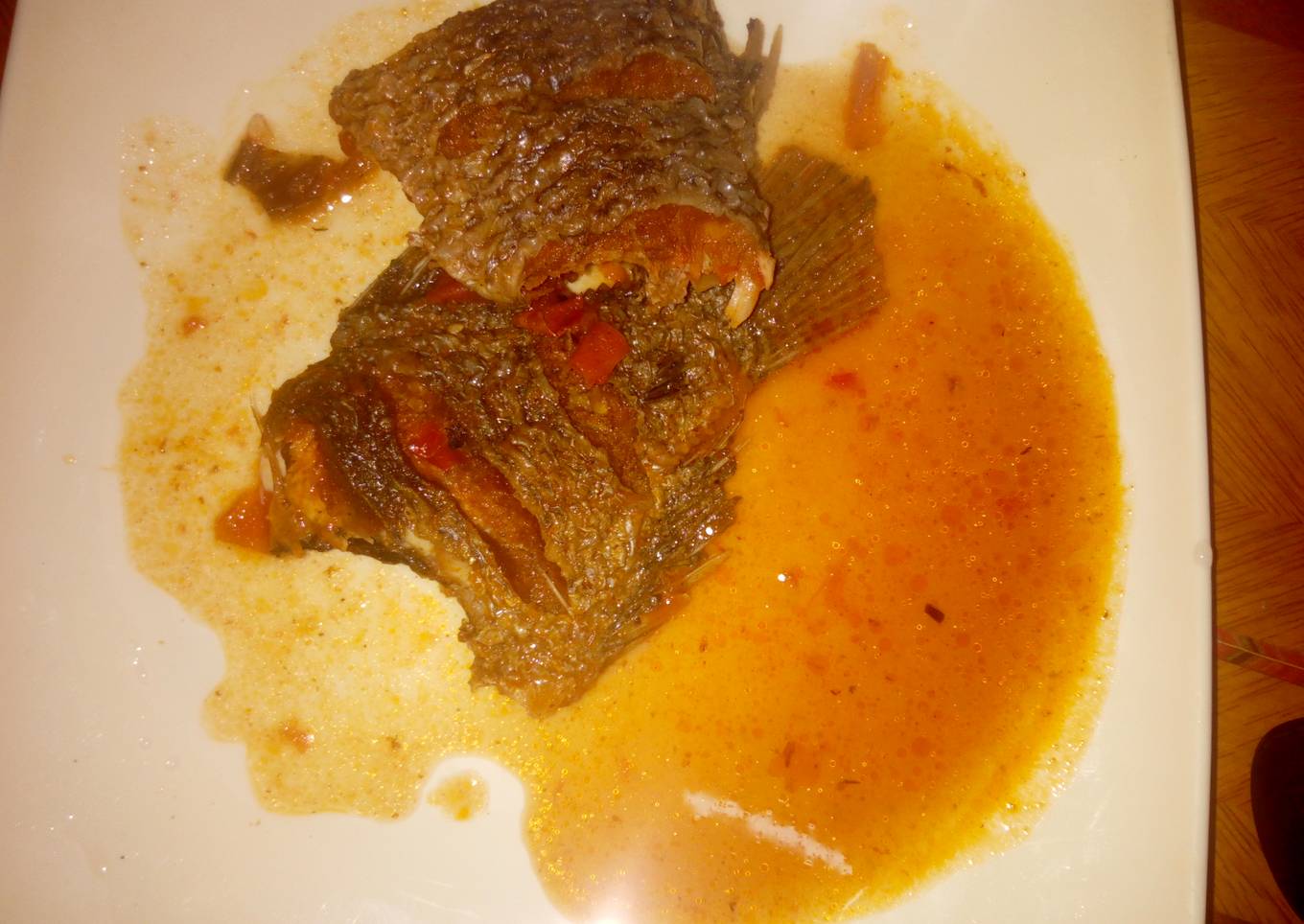 Stewed Tilapia fish