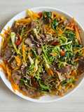 Tumis Beef Lokio Bayam