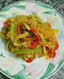Salteado de verduras y pollo y arroz integral