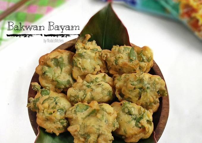 Resep Bakwan Bayam Crispy, Enak Banget