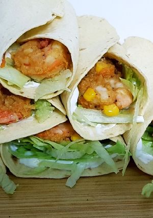 Φωτογραφία της συνταγής Fajitas με γαρίδες, γιαούρτι και λεμόνι