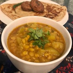A picture of Zucchini chana dal.