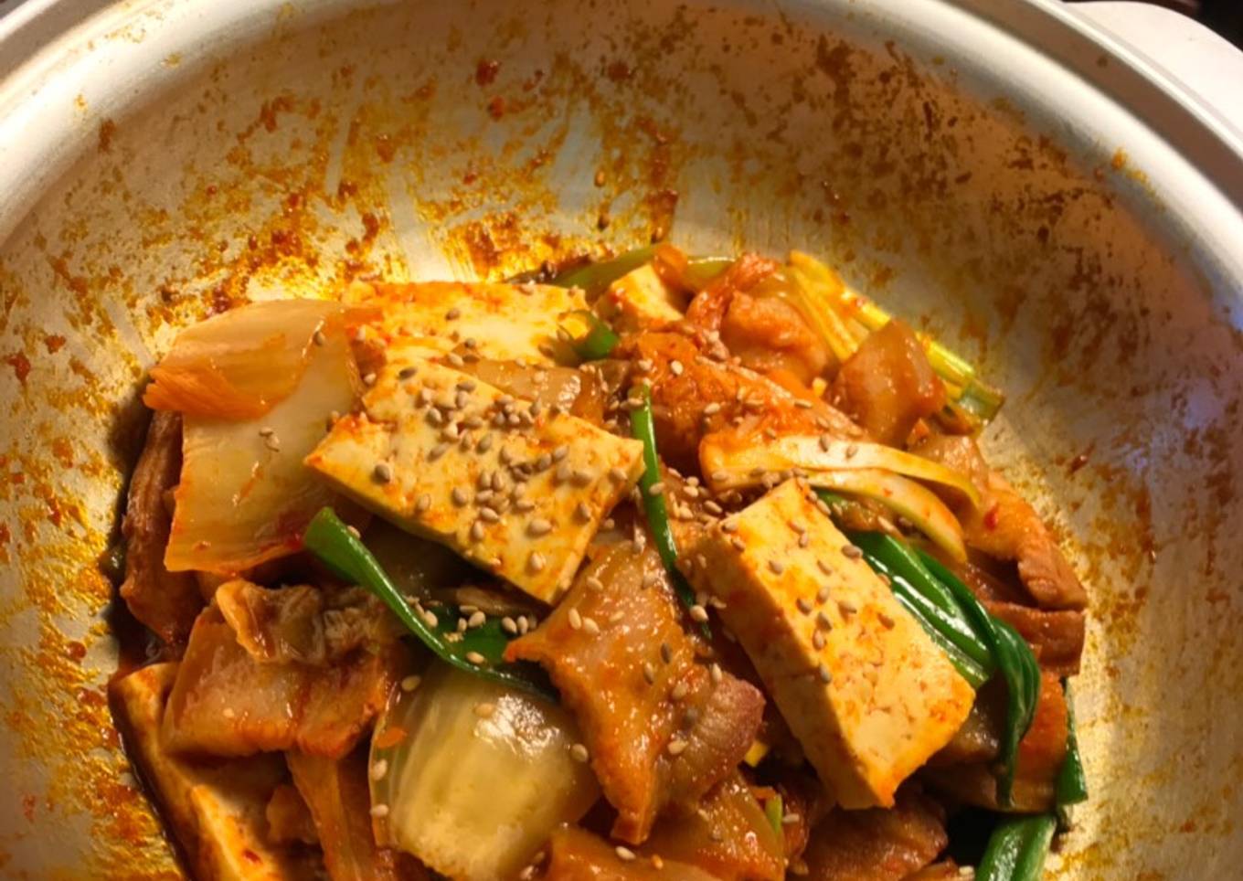 Jae Yook Bokk Geum<br />Stir Fry Kimchi and Pork Belly