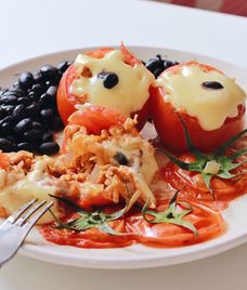 đậu nhồi thịt gà