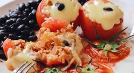 Hình ảnh món Cà chua nhồi ức gà nấm kim phủ cheese