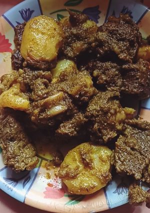 A picture of Dry mutton kosha(no water).