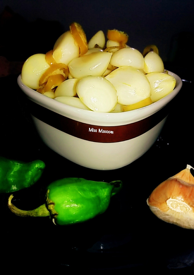 عکسی از دستور سیر ترشی سفید