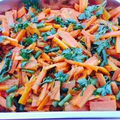 A picture of Vegetables salad with carrots.