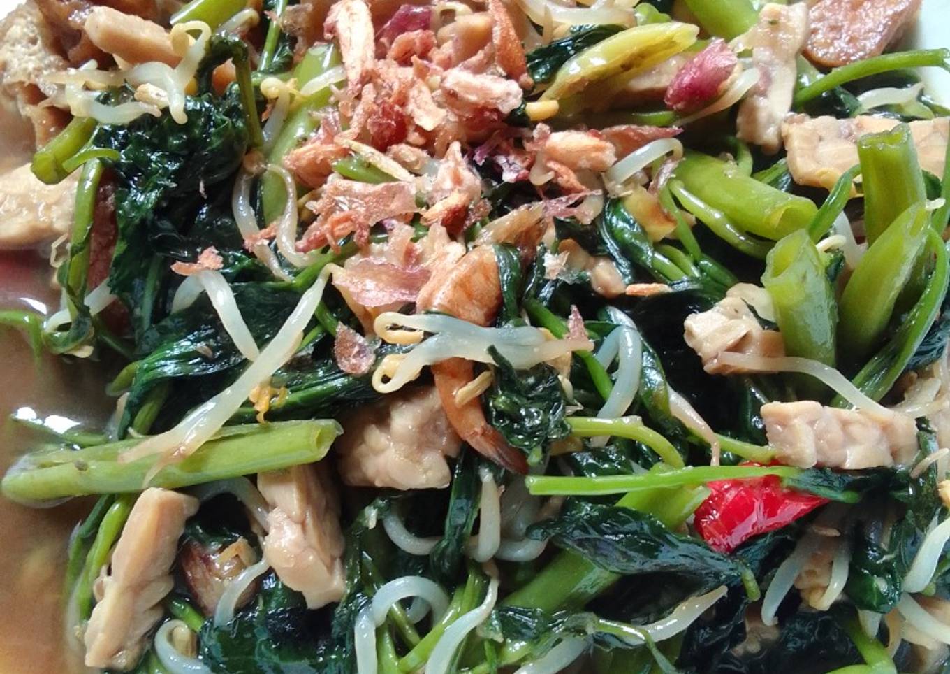 Tumis Kangkung Getate (tauGe,Tahu,Tempe)😅🥰