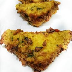 A picture of Bread Pakoda - Sesame Chutney Stuffed.