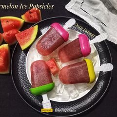 Watermelon Ice Popsicles A picture of Watermelon Ice Popsicles.