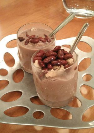 Foto resep Homemade Ice Shaved Ovaltine topped w/Red Bean & Choco Croutons