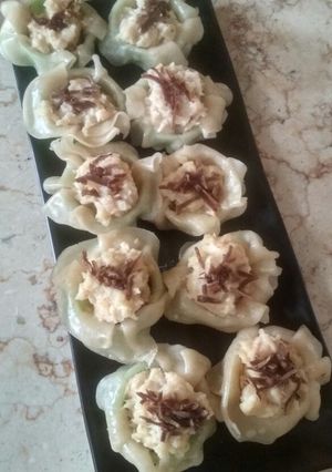 Foto resep Dimsum ayam udang toping jamur