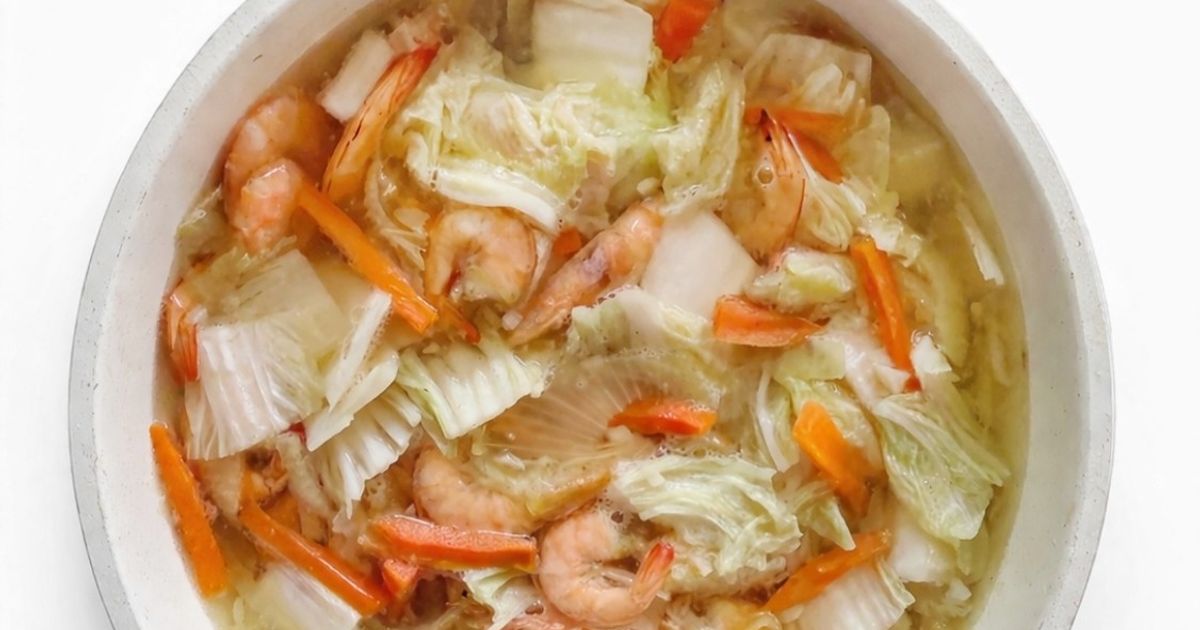 Sup Bening Sawi Udang