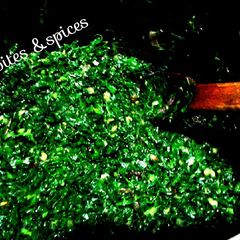 Onion fried kales A picture of Onion fried kales.