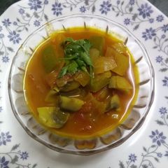 Mushroom capsicum curry- home style A picture of Mushroom capsicum curry- home style.