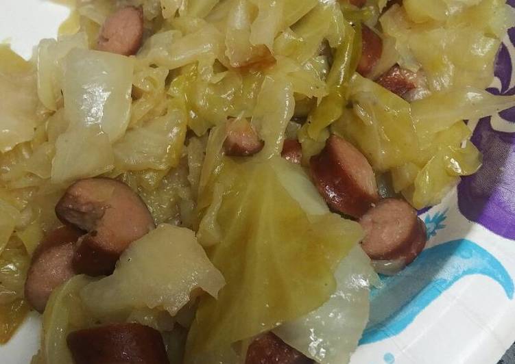 Recipe of Super Quick Homemade Cabbage and Little Smokies
