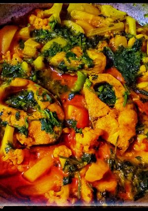 ফুলকপি ও শোল মাছের ঝোল রেসিপির প্রধান ছবি