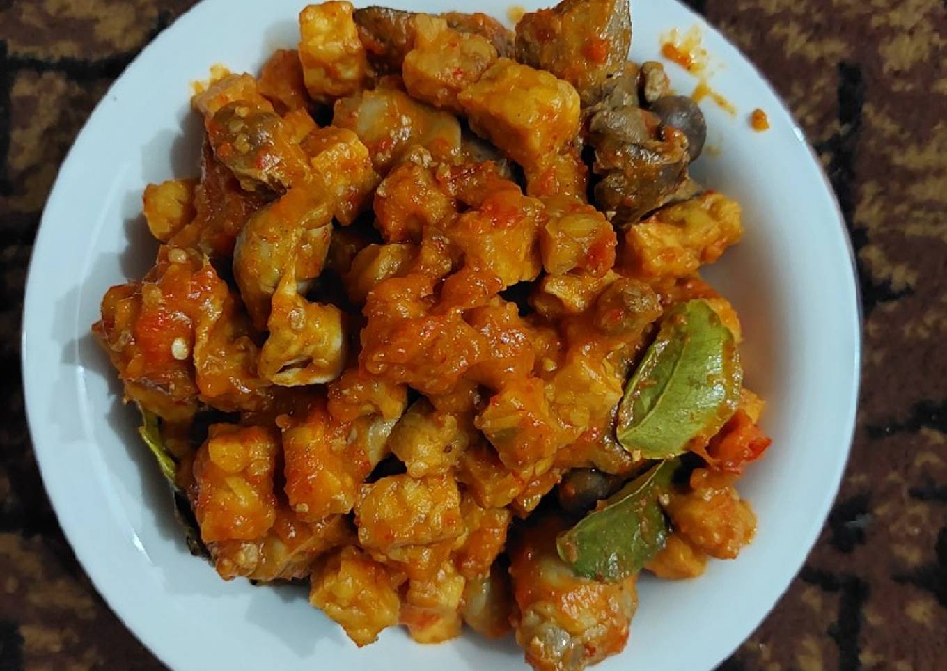 Sambel goreng ati ampela isi tempe