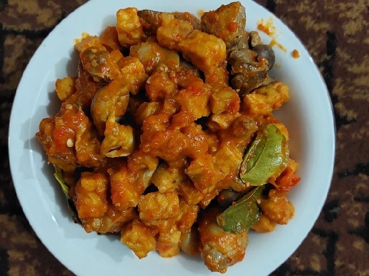 Cara Simple Menyiapkan Resep  Sambel goreng ati ampela isi tempe yang Enak Banget, Sempurna