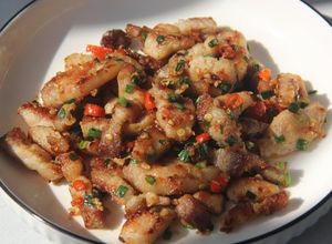 Foto resep Pork belly garlic chilli / samcan tumis bawang putih