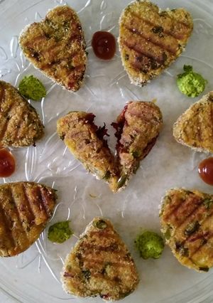 A picture of Grilled hearts.