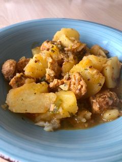 Una foto de Patatas a la riojana veganas