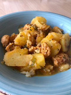 Una foto de Patatas a la riojana veganas