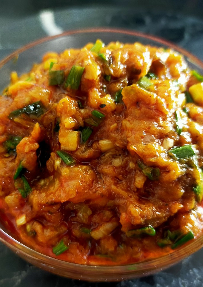 A picture of Baigan Ka Bharta.