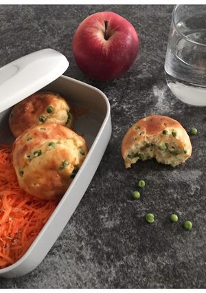 Une photo de Muffin salé petits pois & carottes