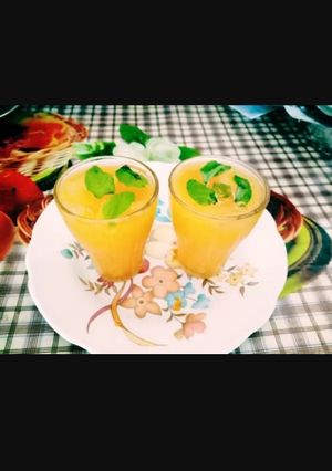 A picture of Healthy tasty wood Apple smoothi.