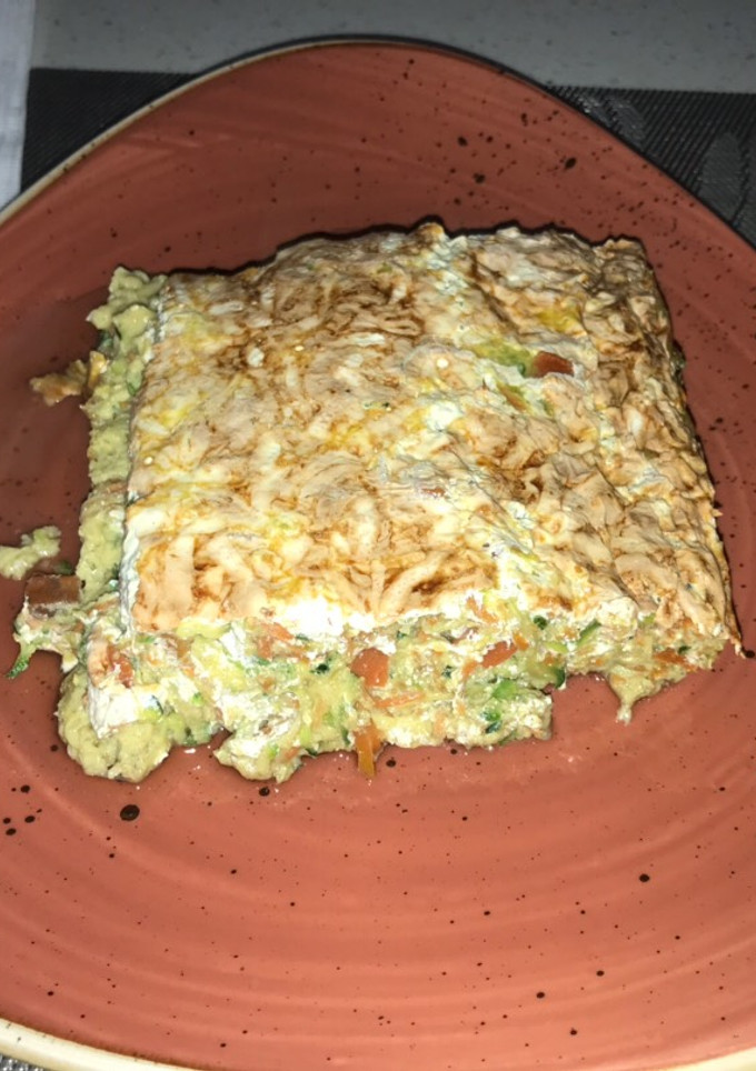 Una foto de Budín de zapallito y zanahoria con queso de cabra