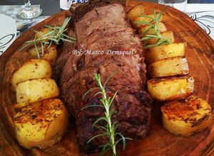 Foto de Contra Filé assado com Batatas ao Forno