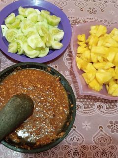 Foto resep Sambel rujak kacang tanah